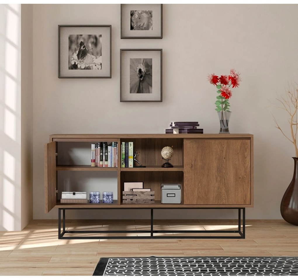 Console Zela – Walnut Black – 140x72x36 cm