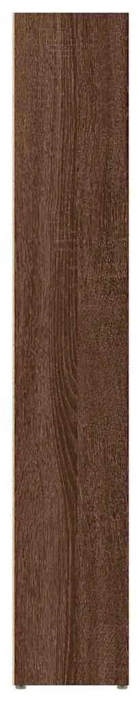 Armários para CDs 2 pcs 21x16x93,5cm derivados madeira castanho