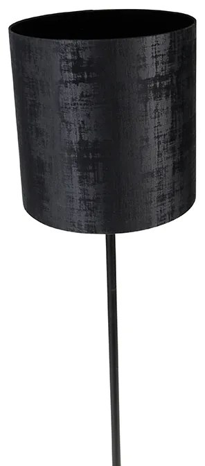 Candeeiro de pé moderno com cúpula preta 40 cm - Simplo Moderno