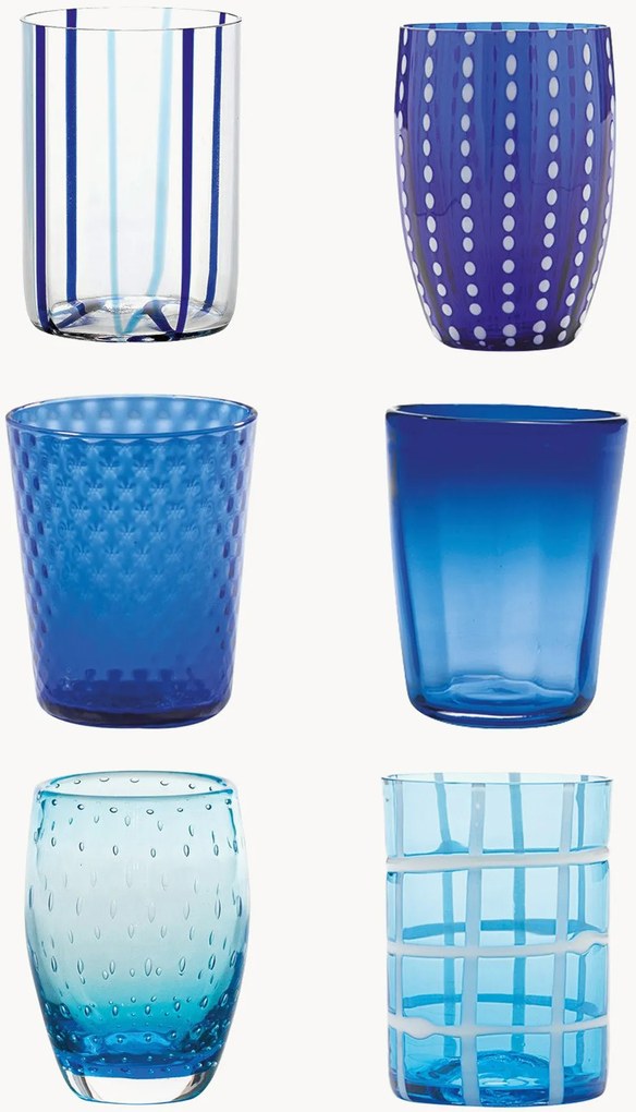 Copos artesanais Melting Pot, conjunto de 6