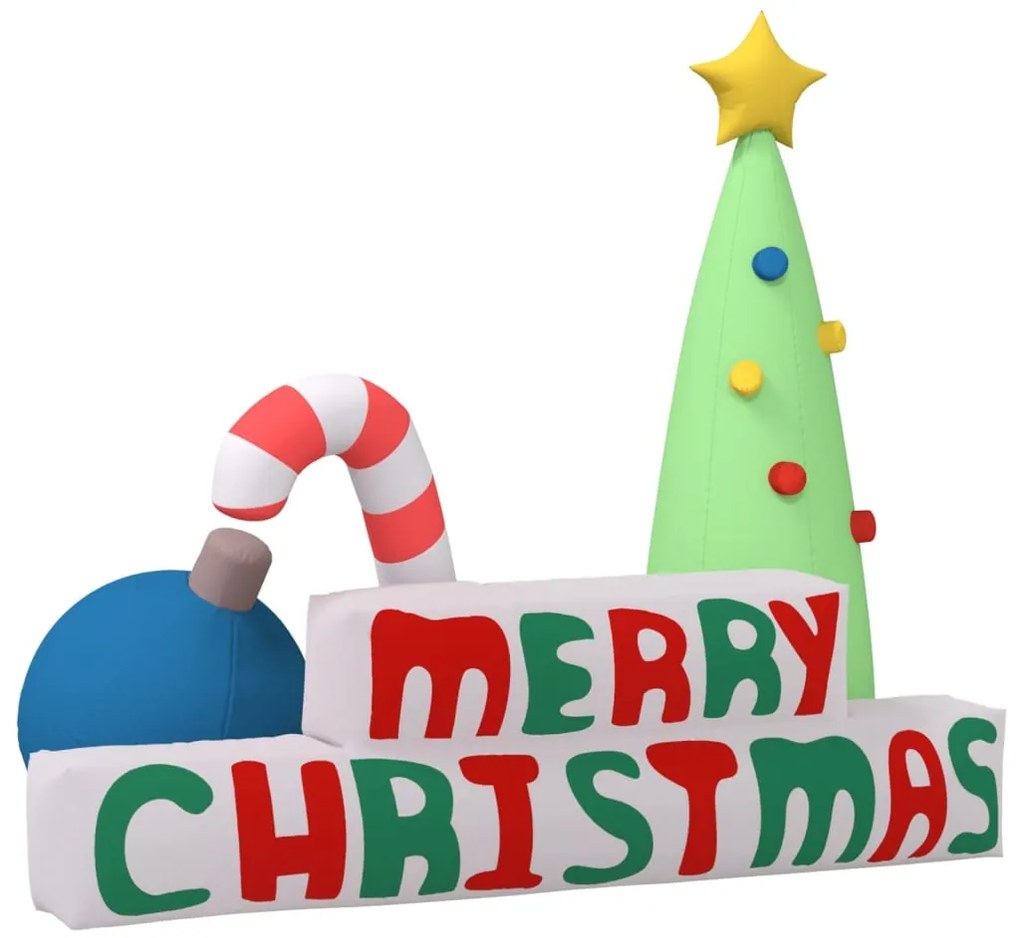 Decoração insuflável Merry Christmas com luzes LED 197 cm