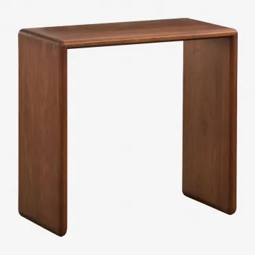 Secretária Em Madeira Treveris Castanho Nogal Oscuro & 80 X 40 Cm - Sklum