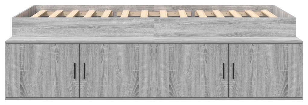 Estrutura de Cama com Armazenamento Cinza Sonoma 75x190 cm