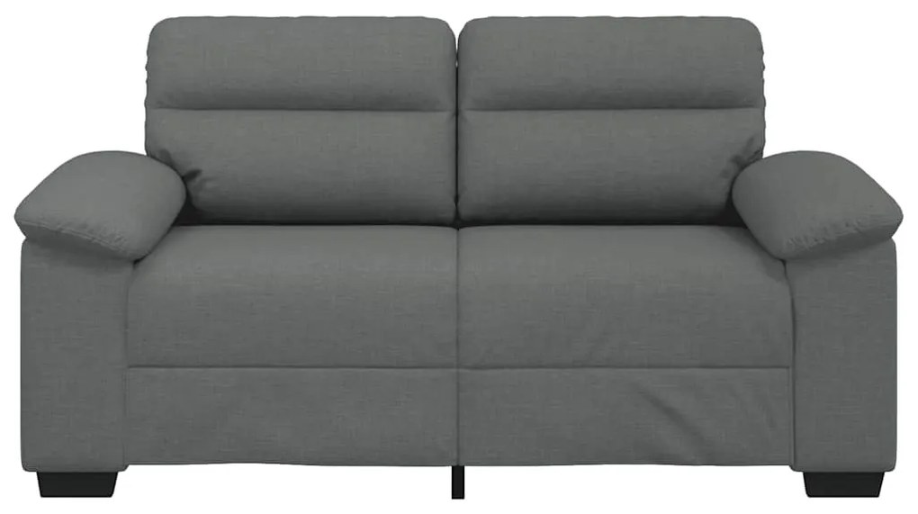 Sofá de 2 lugares em tecido 120 cm cinzento-escuro