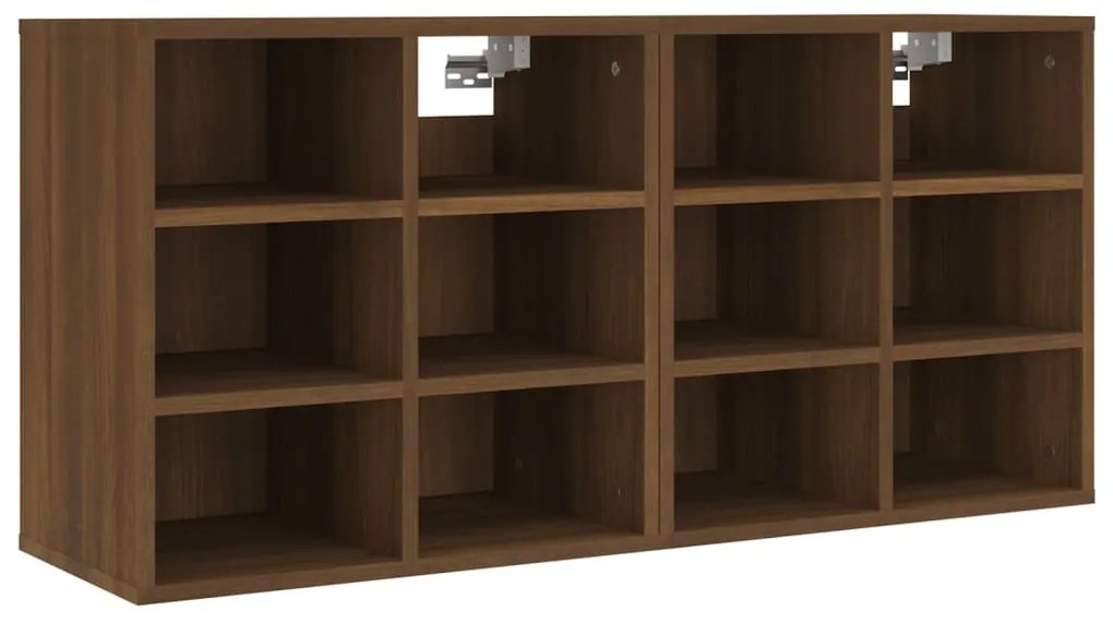 Sapateira 2 pcs 52,5x30x50 cm carvalho castanho