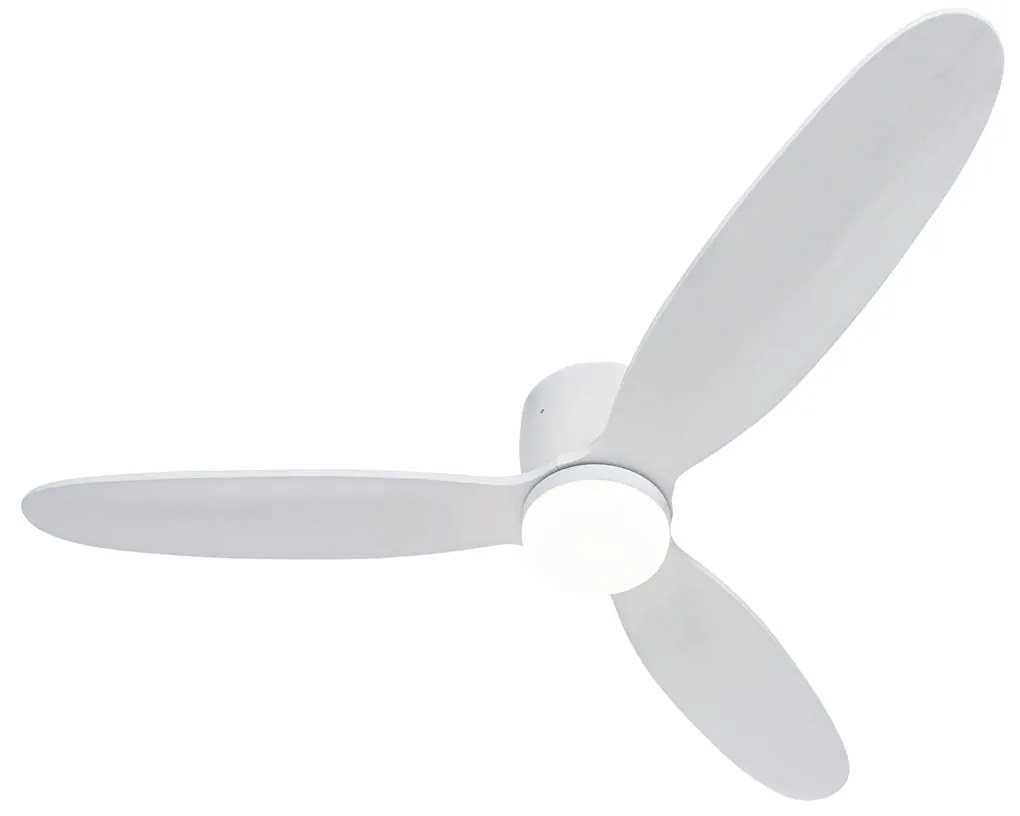Ventilador de teto branco 132cm incl. LED regulável com controle remoto - Sofio Design