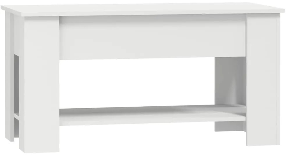Mesa de centro 101x49x52 cm madeira processada branco