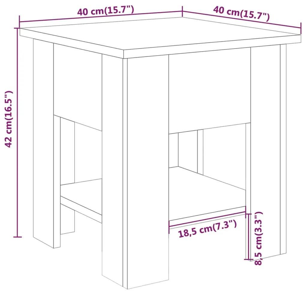 Mesa de centro 40x40x42 cm madeira processada carvalho sonoma