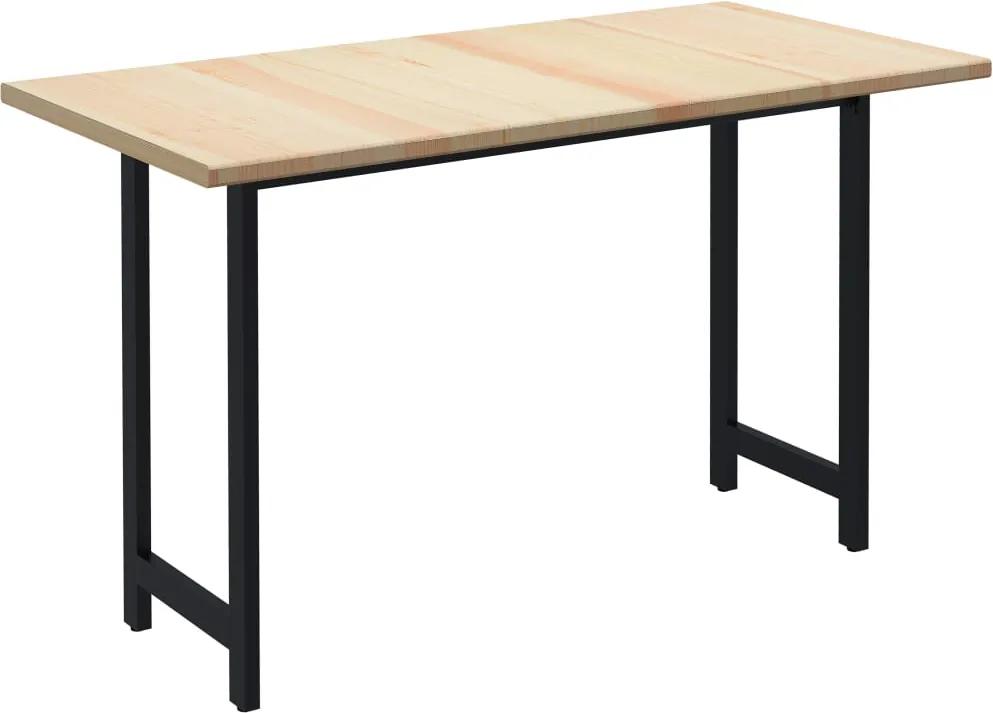Mesa de jantar 140x70x76 cm madeira de pinho