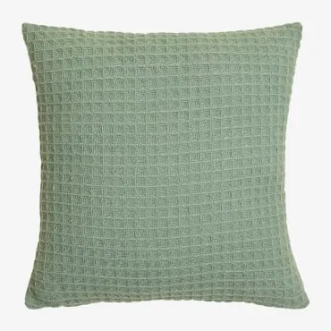 Almofada Quadrada De Algodão (40x40 Cm) Irwel Verde Hortelã - Sklum