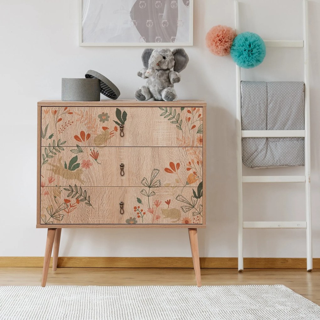 Cómoda City Trio – Multicolor – 80 cm x 89 cm x 40 cm