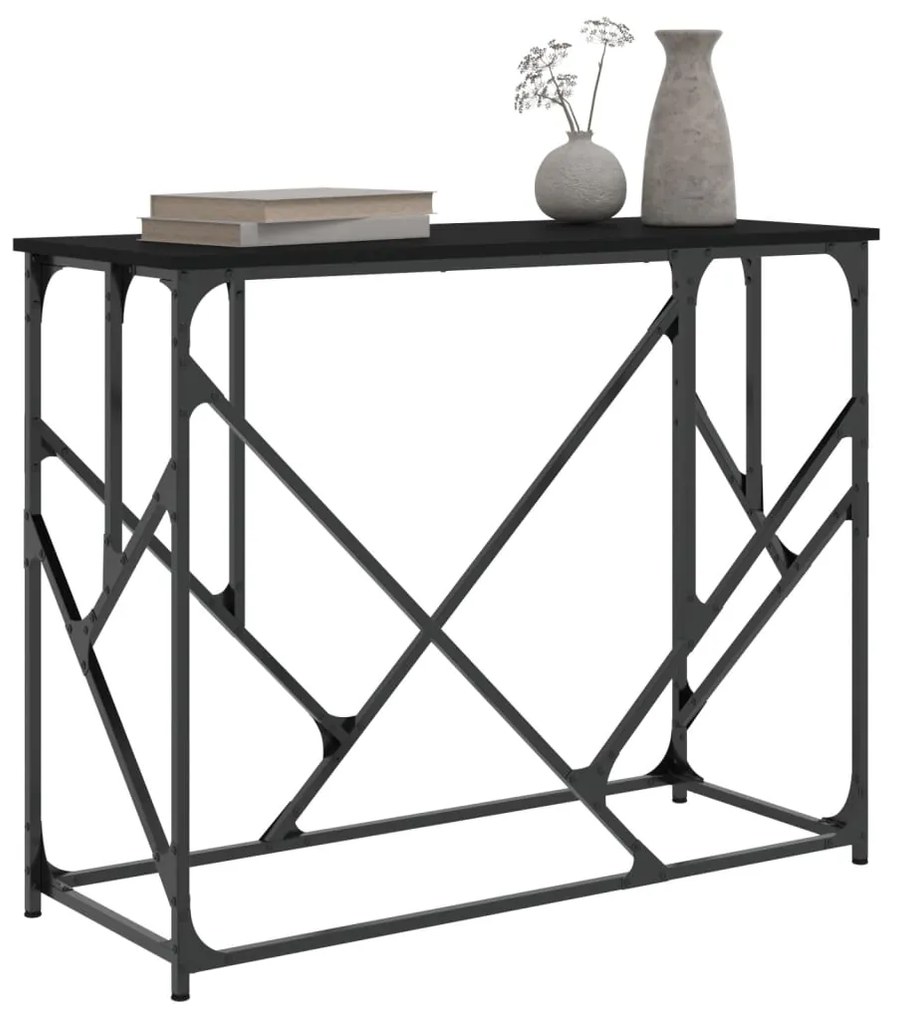 Mesa consola 100x40x80 cm derivados de madeira preto