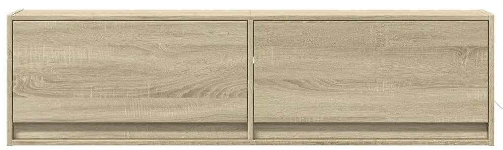Móvel de parede p/ TV c/ luzes LED 140x31x38 cm carvalho sonoma