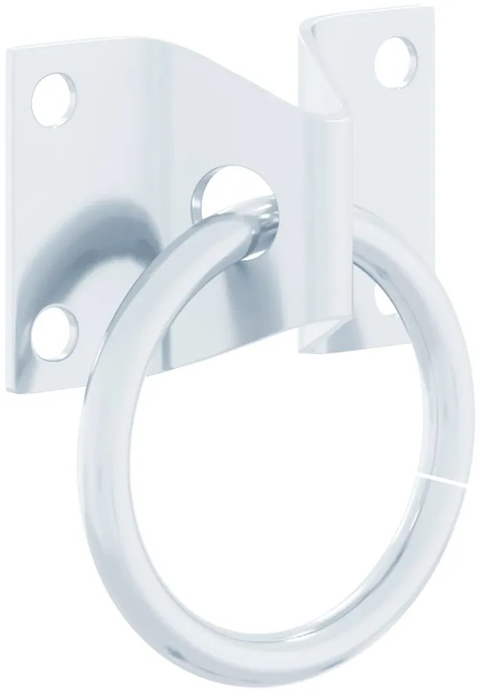 Anéis de engate com placas 3 pcs aço prateado