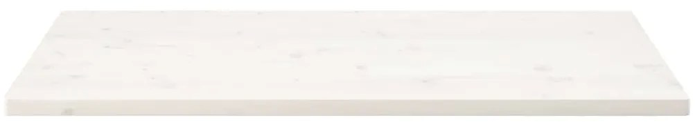 Tampo de mesa retangular 100x50x2,5 cm pinho maciço branco