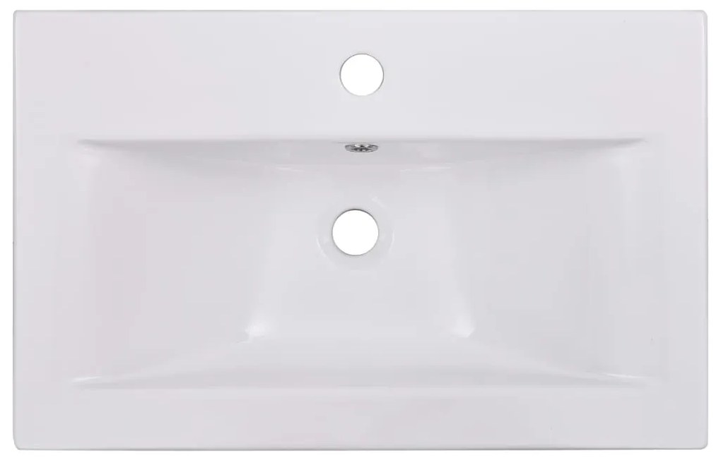 Lavatório embutido 61x39,5x18,5 cm cerâmica branco