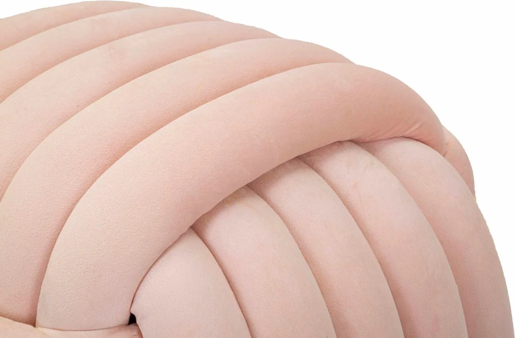 Puff Softy Pink - Veludo Rosa Claro - 45 cm x 45 cm x 45 cm
