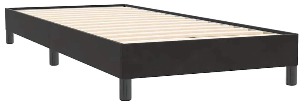 Cama com molas/colchão 80x220 cm veludo preto