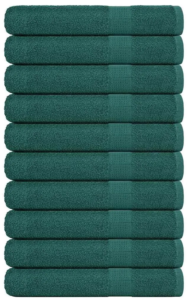 Toalhas de sauna 10 pcs 80x200 cm 360 gsm 100% algodão verde