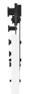 Porta Deslizante vidaXL com Conjunto de Ferragens Branca 86x211 cm Mad