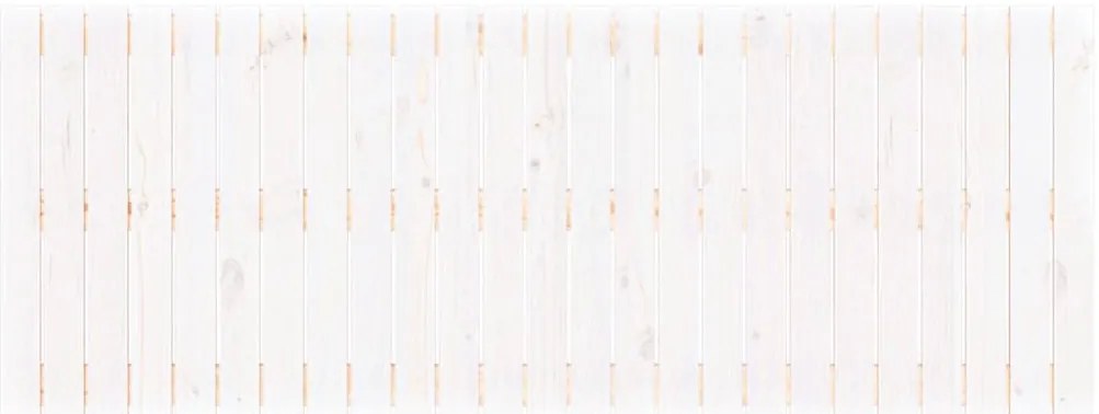 Cabeceira de parede 159,5x3x60 cm pinho maciço branco