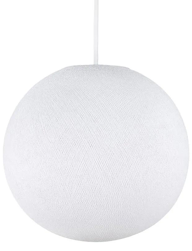 Sphere XS lampshade made of polyester fiber, 25 cm diameter - 100% handmade - Branco Polyester