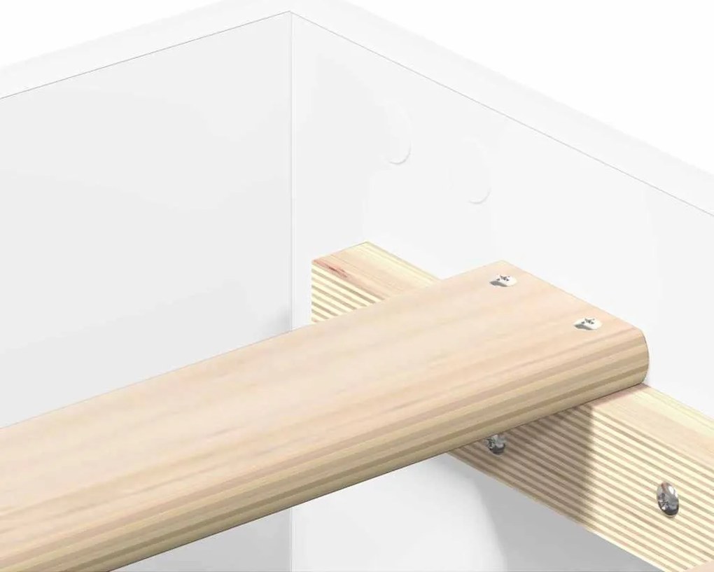 Estrutura de cama sem colchão 135x190 cm branco