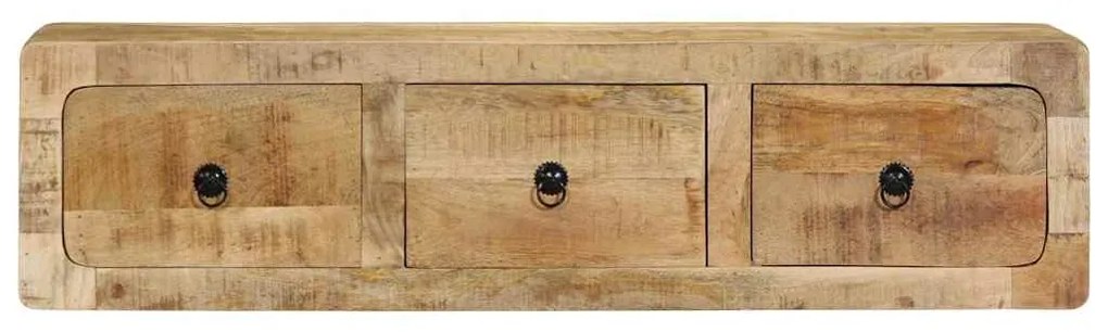 Armário de TV para parede 100x32x25 cm mangueira áspera maciça