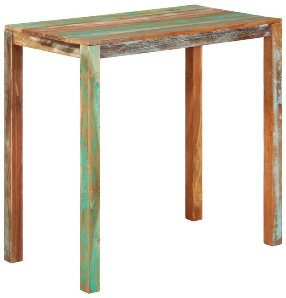 vidaXL Mesa de bar 112x60x108 cm madeira recuperada maciça