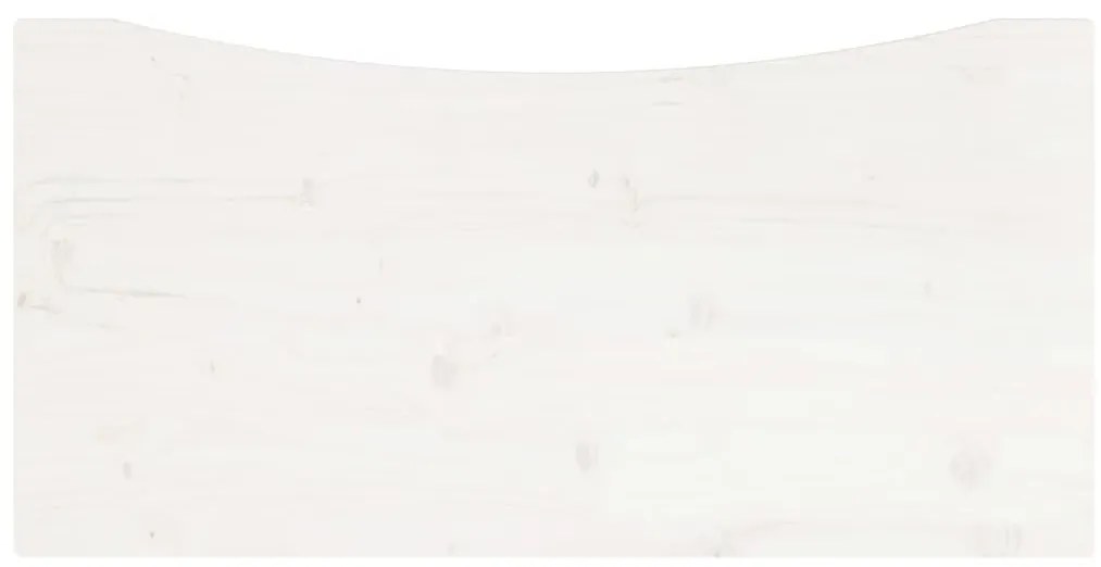 Tampo de secretária 80x40x2,5 cm pinho maciço branco