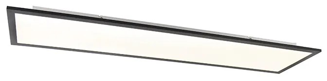 Candeeiro de teto moderno preto com LED 120 cm - Liv