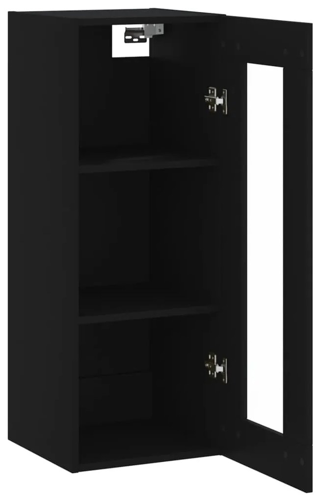 Armário de parede 34,5x34x90 cm preto