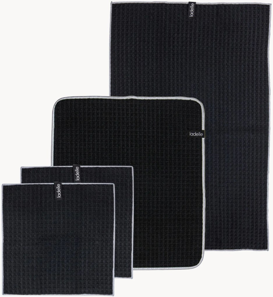 Conjunto de têxteis de cozinha Mega Waffle, conjunto de 4