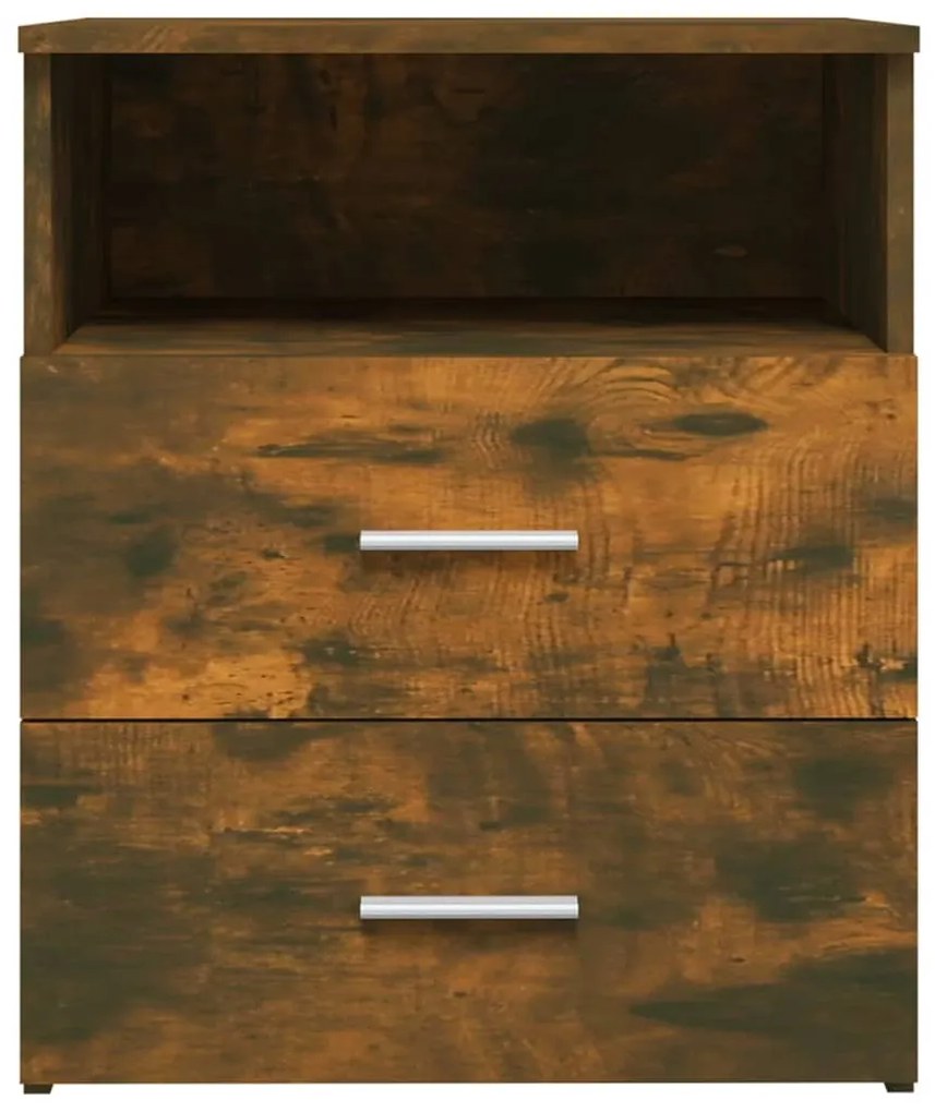 Mesas de cabeceira 2 pcs 50x32x60 cm cor carvalho fumado