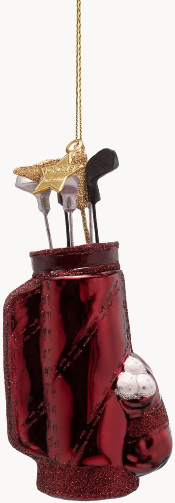 Ornamento de Natal artesanal Golf Bag