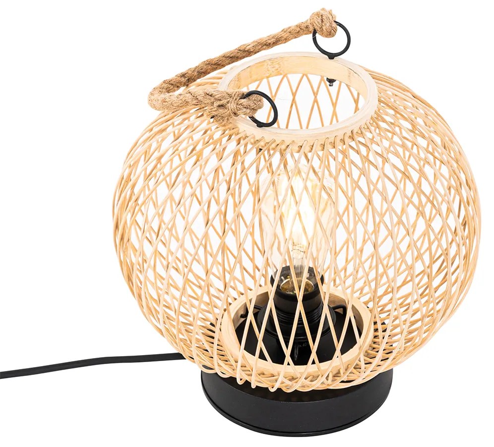 Candeeiro de mesa rústico para exterior em vime - Calamus