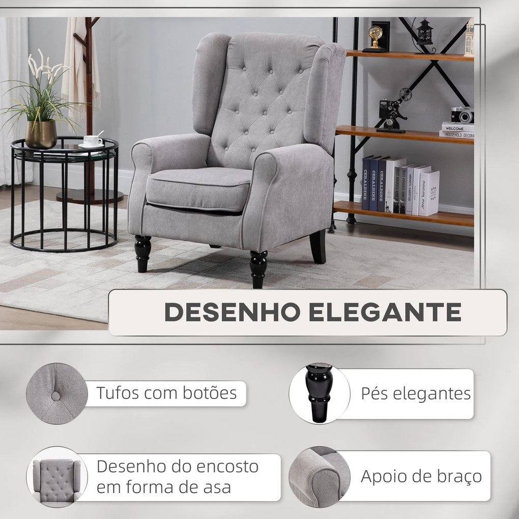 Poltrona de Sala de Estar Poltrona Moderna para Dormitório com Apoio p