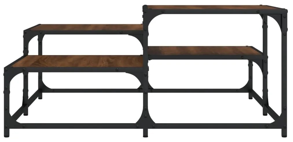 Mesa centro 87,5x87,5x40 cm derivados madeira carvalho castanho