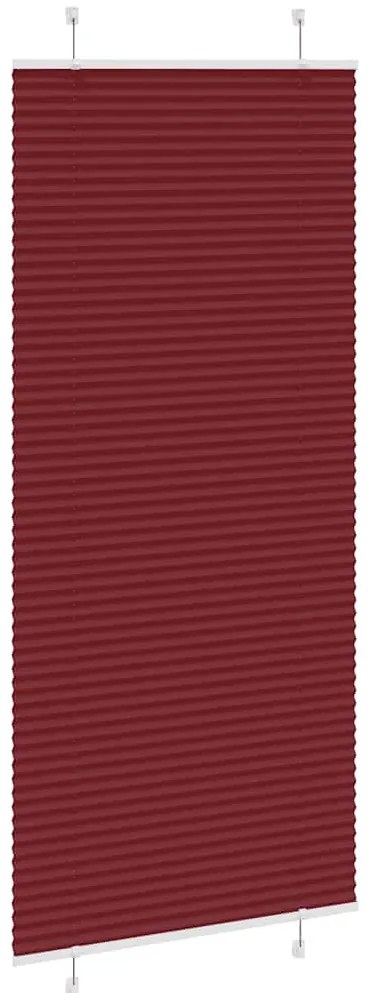 Plissado Cego Bordéus Vermelho 100x200 cm Largura Tecido