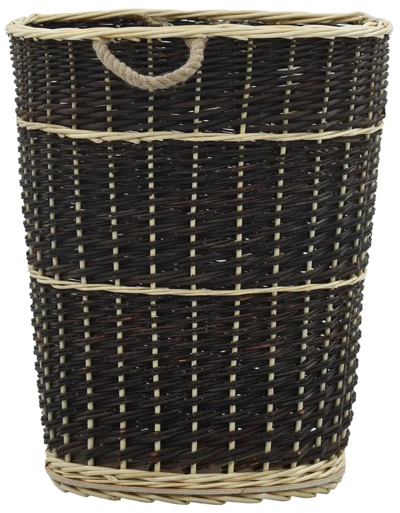 Mochila para lenha com alças 57x51x69 cm salgueiro natural