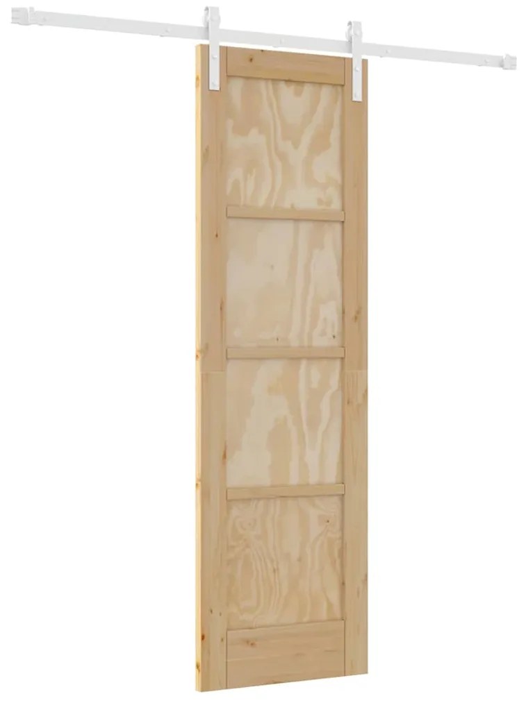 Porta Deslizante vidaXL com Conjunto de Ferragens 61x198.5 cm Madeira