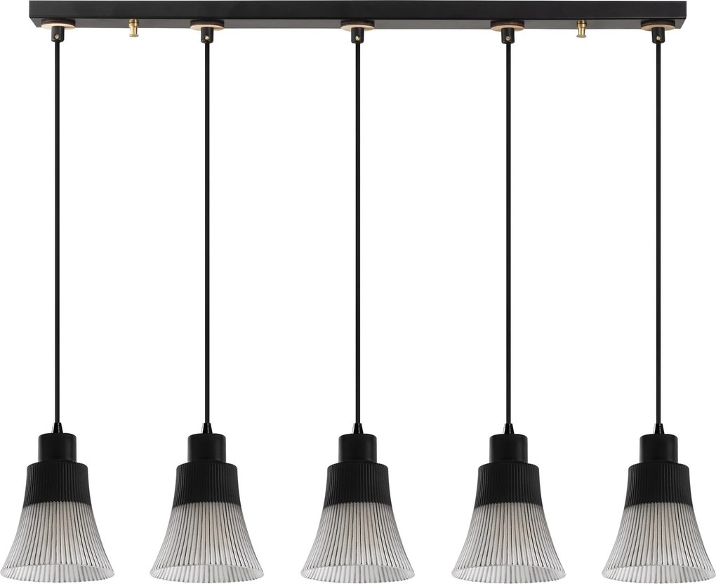 Candeeiro de Teto Foca – Preto – Diâmetro: 88 cm, Altura: 105 cm