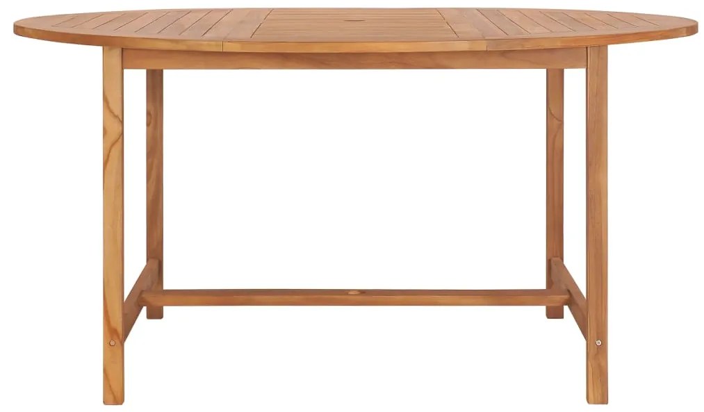 Mesa de jardim 150x76 cm madeira de teca maciça