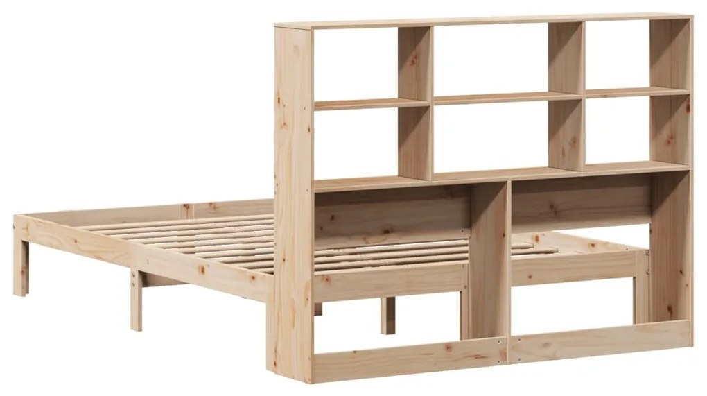 Cama com estante sem colchão 120x200 cm pinho maciço