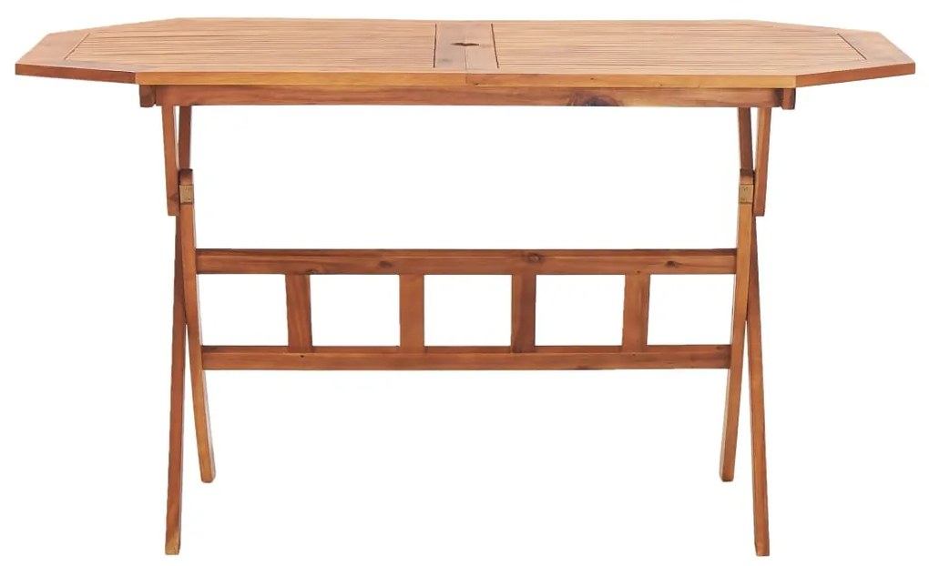 Mesa de jardim dobrável 135x85x75 cm madeira de acácia maciça