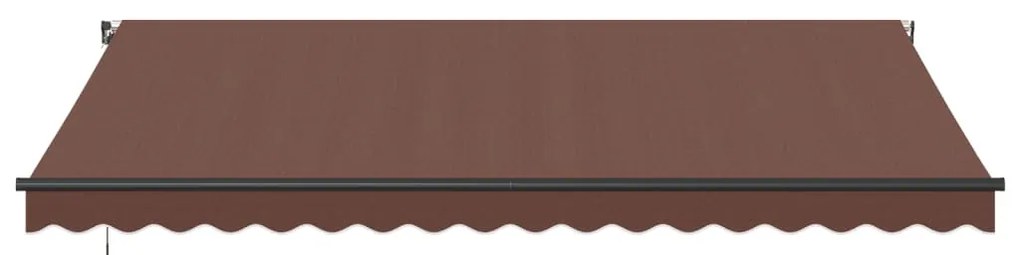 Toldo retrátil manual 450x350 cm castanho