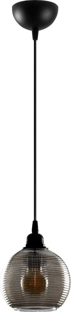 Candeeiro Suspenso Smoked – Fume – 15 x 15 cm