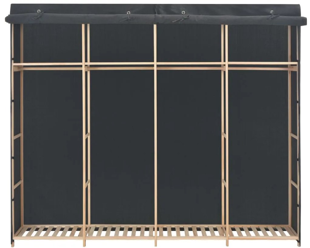 Roupeiro 200x40x170 cm tecido cinzento