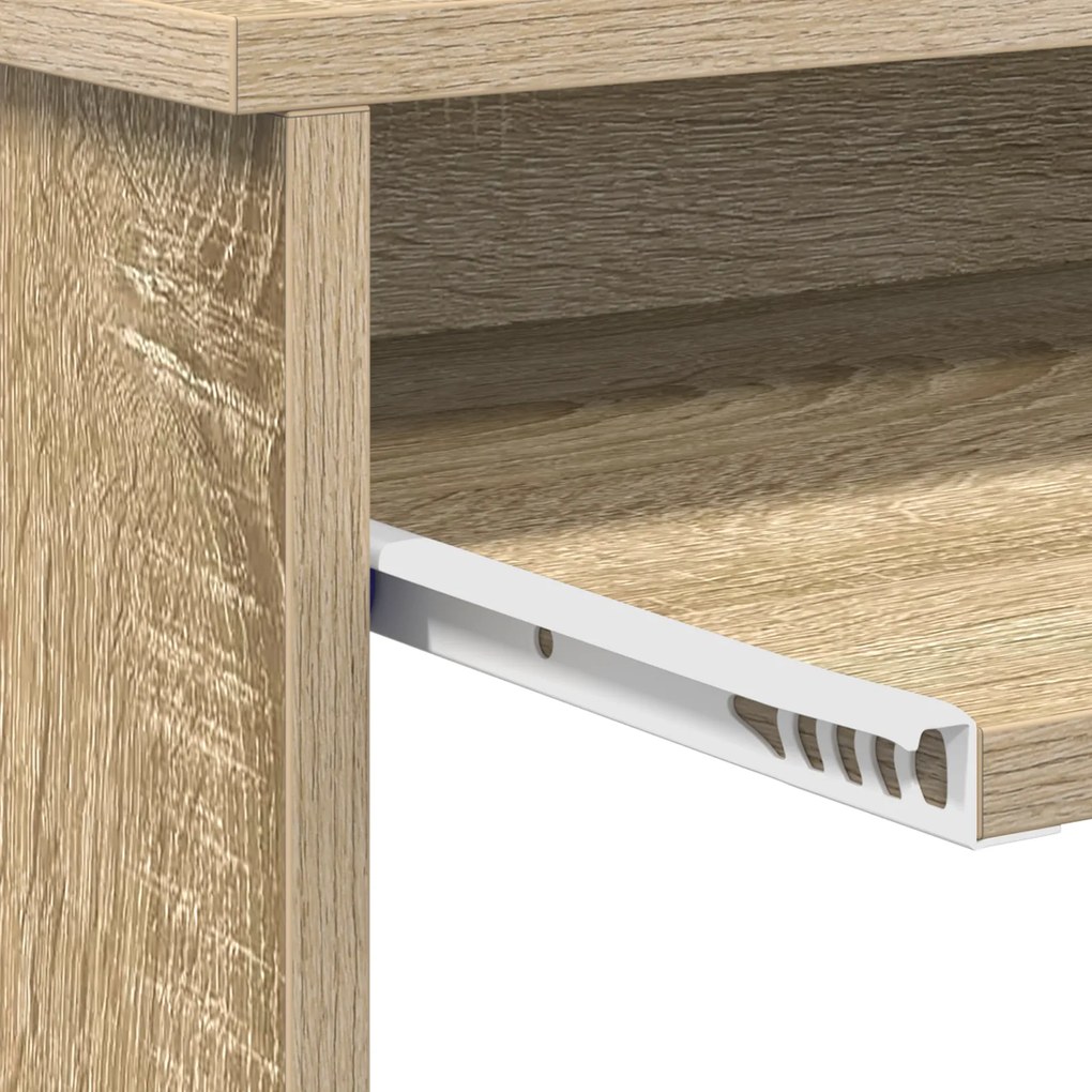 Mesa com Armazenamento Carvalho Sonoma 120.5x44x88.5 cm Madeira Proces