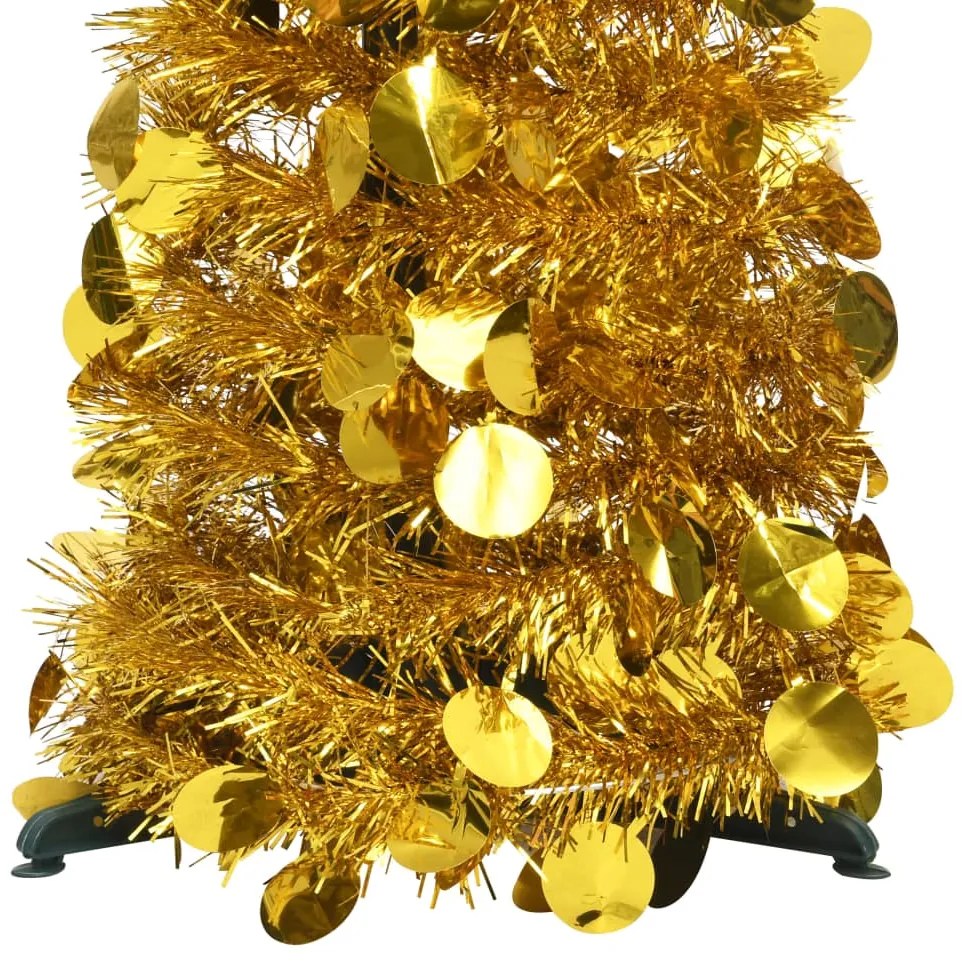 Árvore de Natal pop-up artificial 180 cm PET dourado